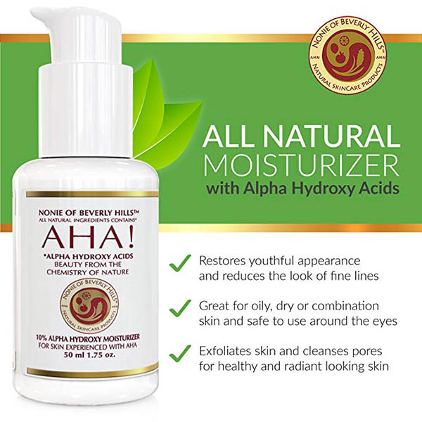 Nonie 10% Alpha Hydroxy Acid Moisturizer - Anti Wrinkle & Anti Aging Treatment - Dead Cell Exfoliater & Renewer 30% - 1.75 oz - Image 8