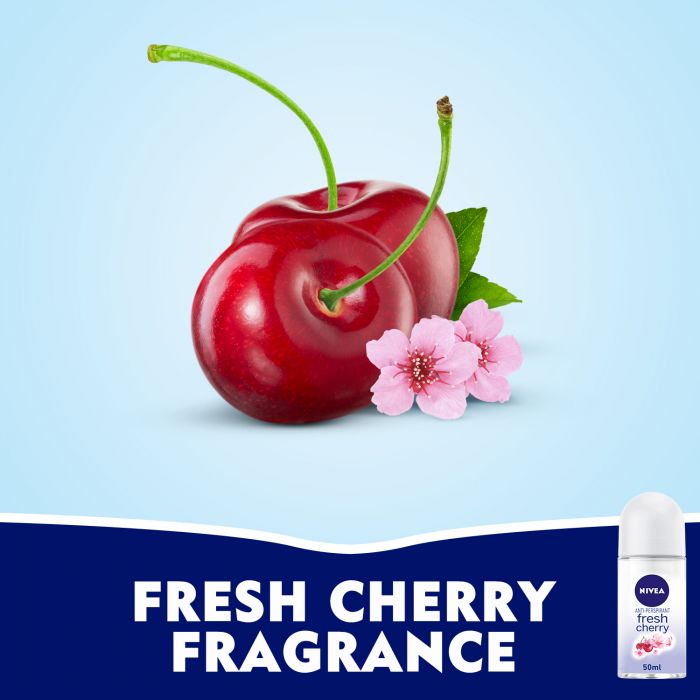 Nivea Deodorant Roll-On For Women With Fresh Cherry Scent - 50 Ml - Image 3
