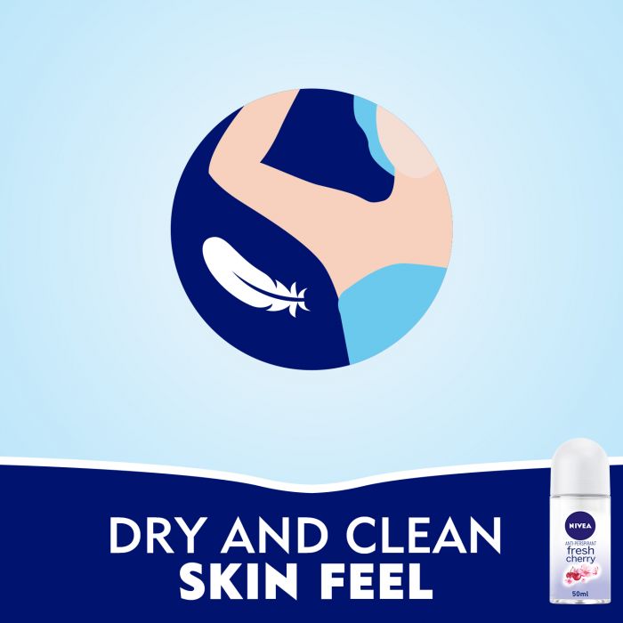 Nivea Deodorant Roll-On For Women With Fresh Cherry Scent - 50 Ml - Image 4