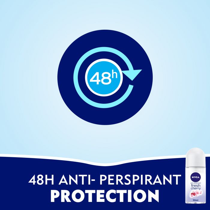 Nivea Deodorant Roll-On For Women With Fresh Cherry Scent - 50 Ml - Image 5